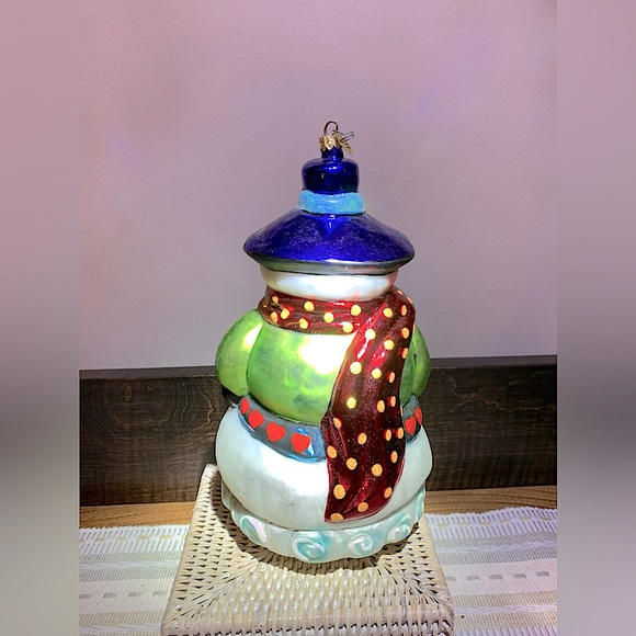 🌟NWOT‼️ RARE Large Christopher Radko Snowman Ornament “Big, Warm, & Wooly”⛄️ - Picture 2 of 4